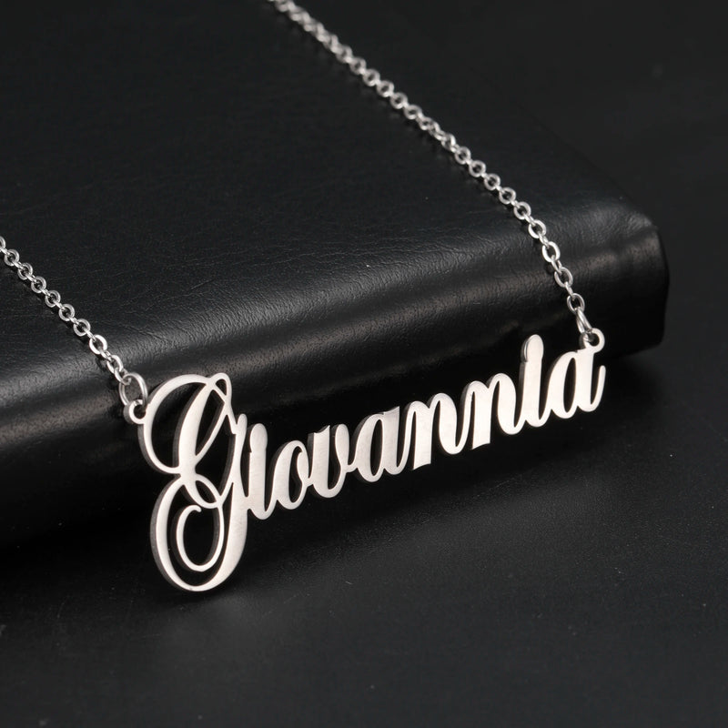 "The Name I Hold Dear" | Personalised Script Name Necklace