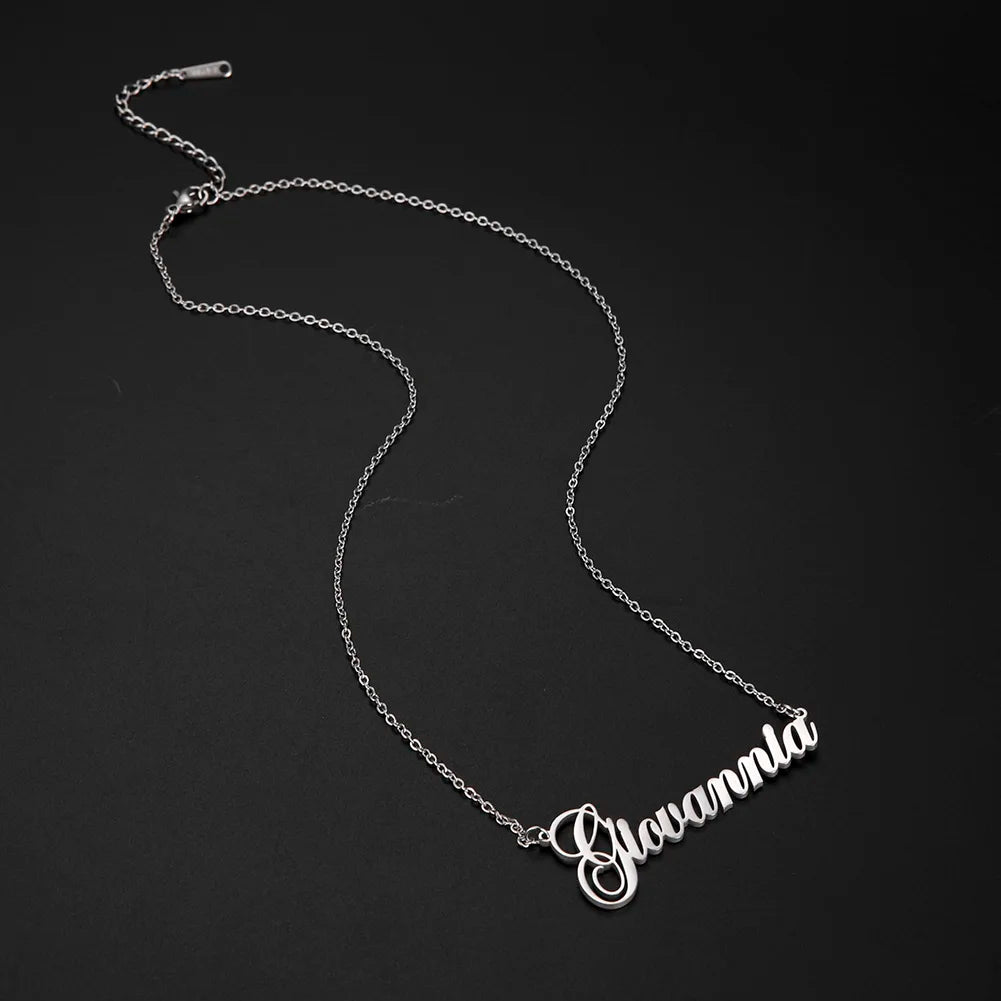 "The Name I Hold Dear" | Personalised Script Name Necklace