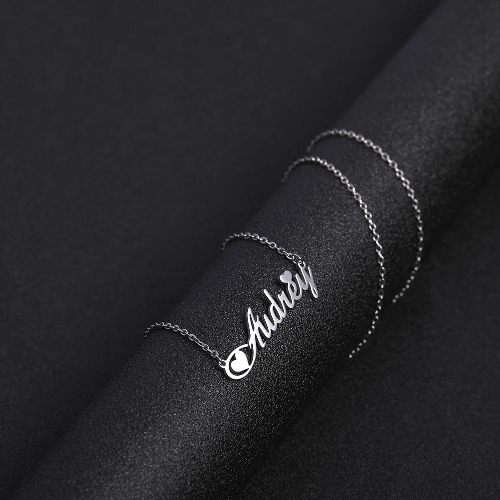 "The Name I Hold Dear" | Personalised Script Name Necklace