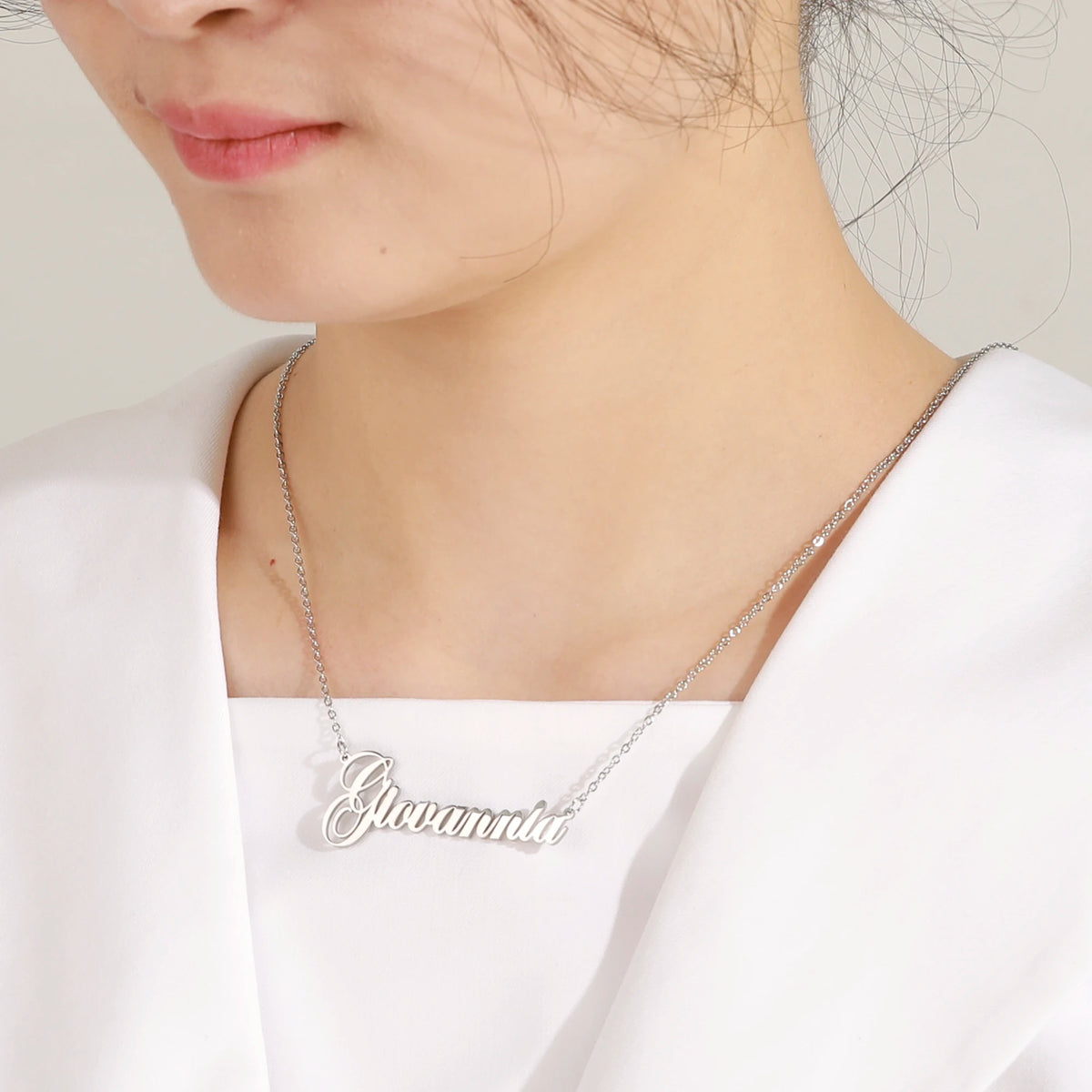 "The Name I Hold Dear" | Personalised Script Name Necklace