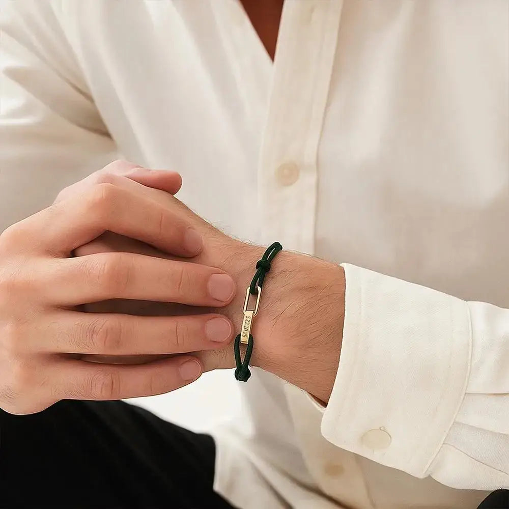 "Always Near You" | Personalised Interlocking Name Bracelet for Couples