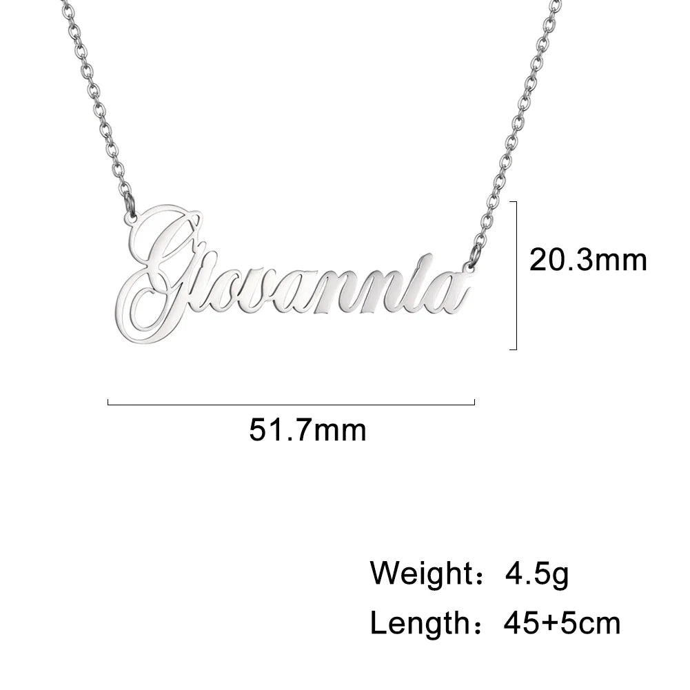 "The Name I Hold Dear" | Personalised Script Name Necklace