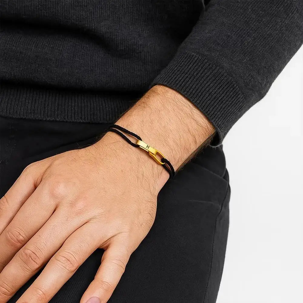 "Always Near You" | Personalised Interlocking Name Bracelet for Couples