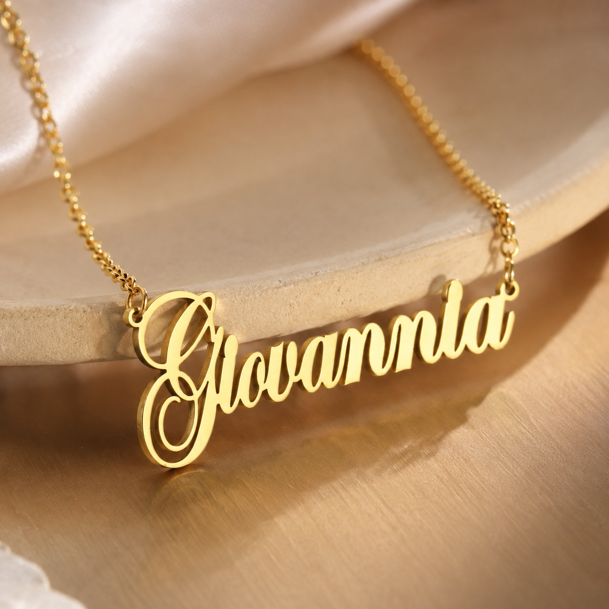 "The Name I Hold Dear" | Personalised Script Name Necklace