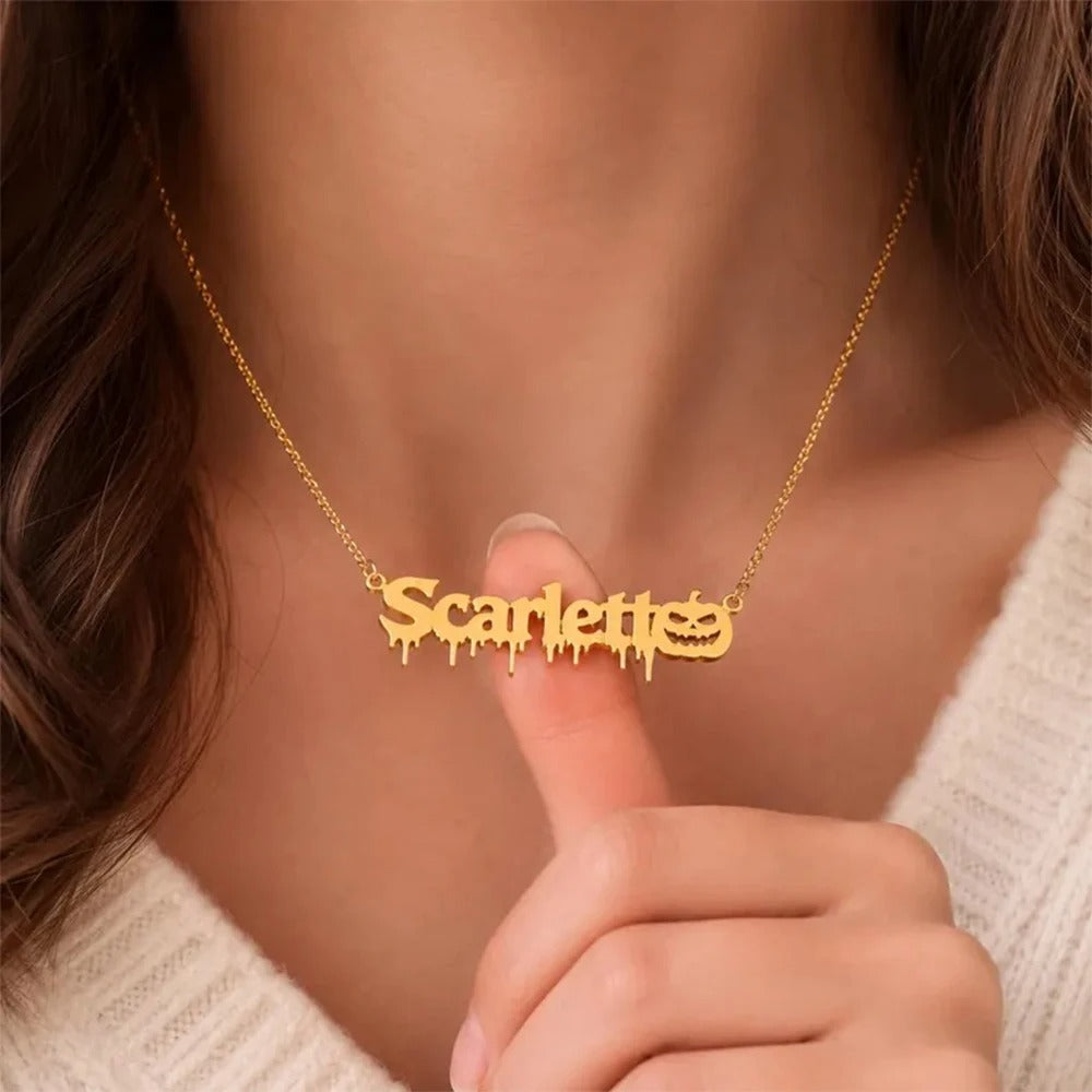 Personalised Halloween Name Necklace