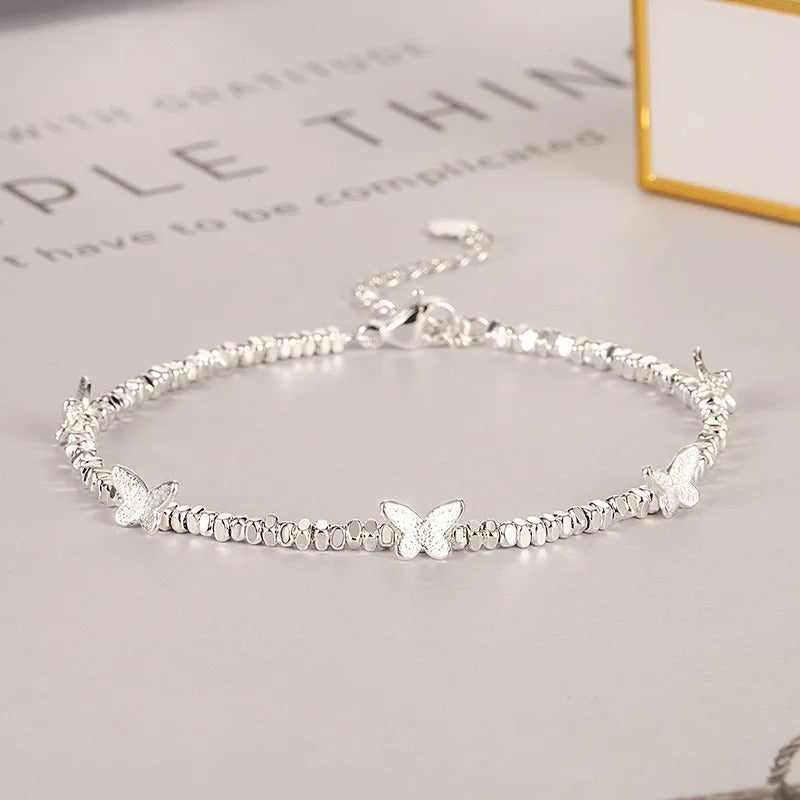 Butterfly Charm Beaded Bracelet for Women
