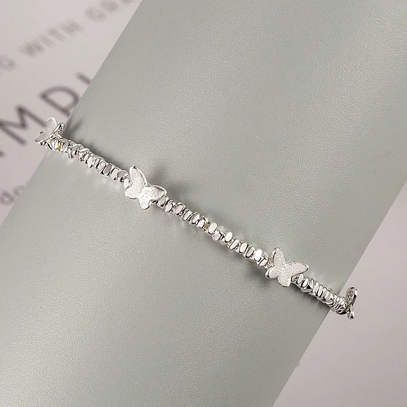 Butterfly Charm Beaded Bracelet for Women
