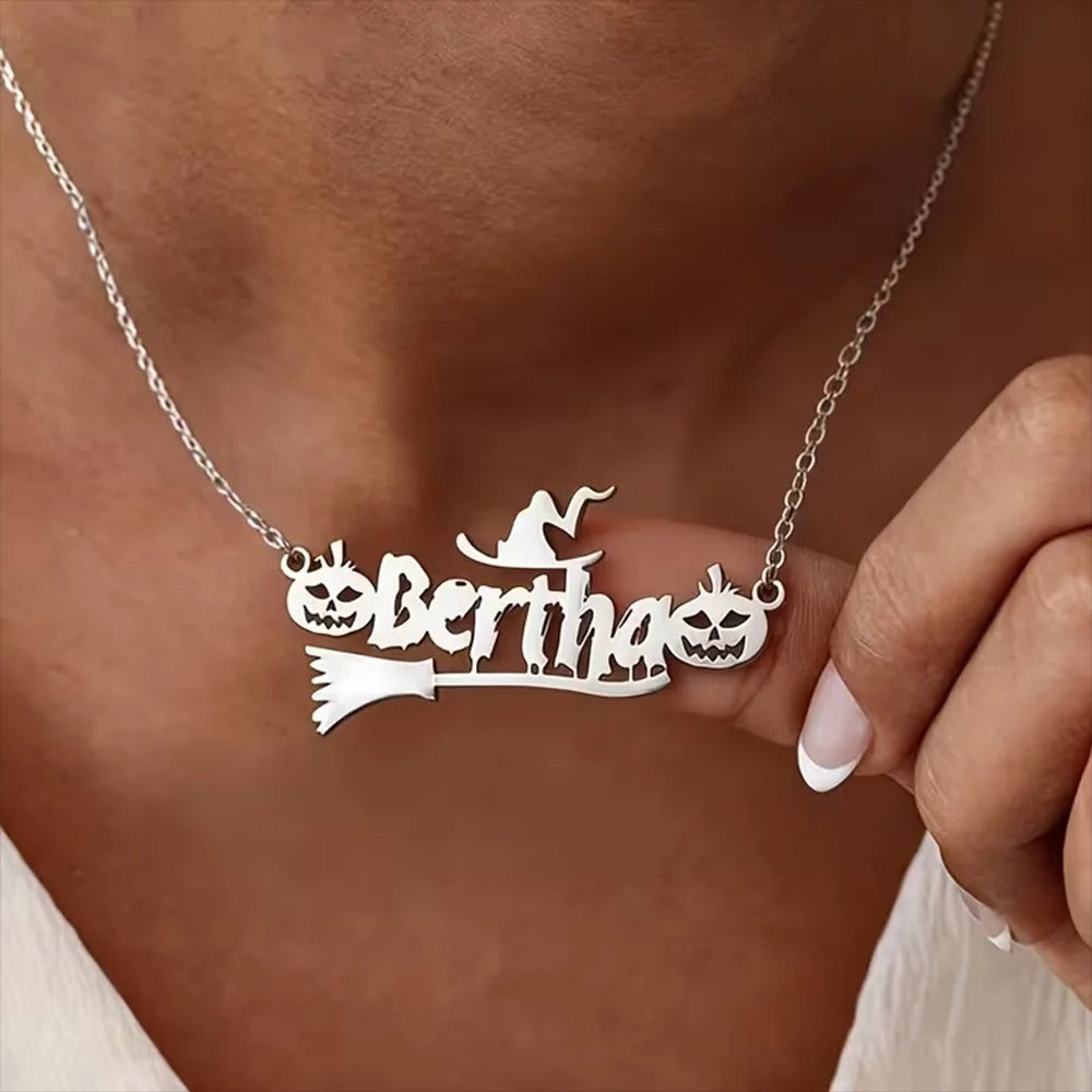 Personalised Halloween Name Necklace