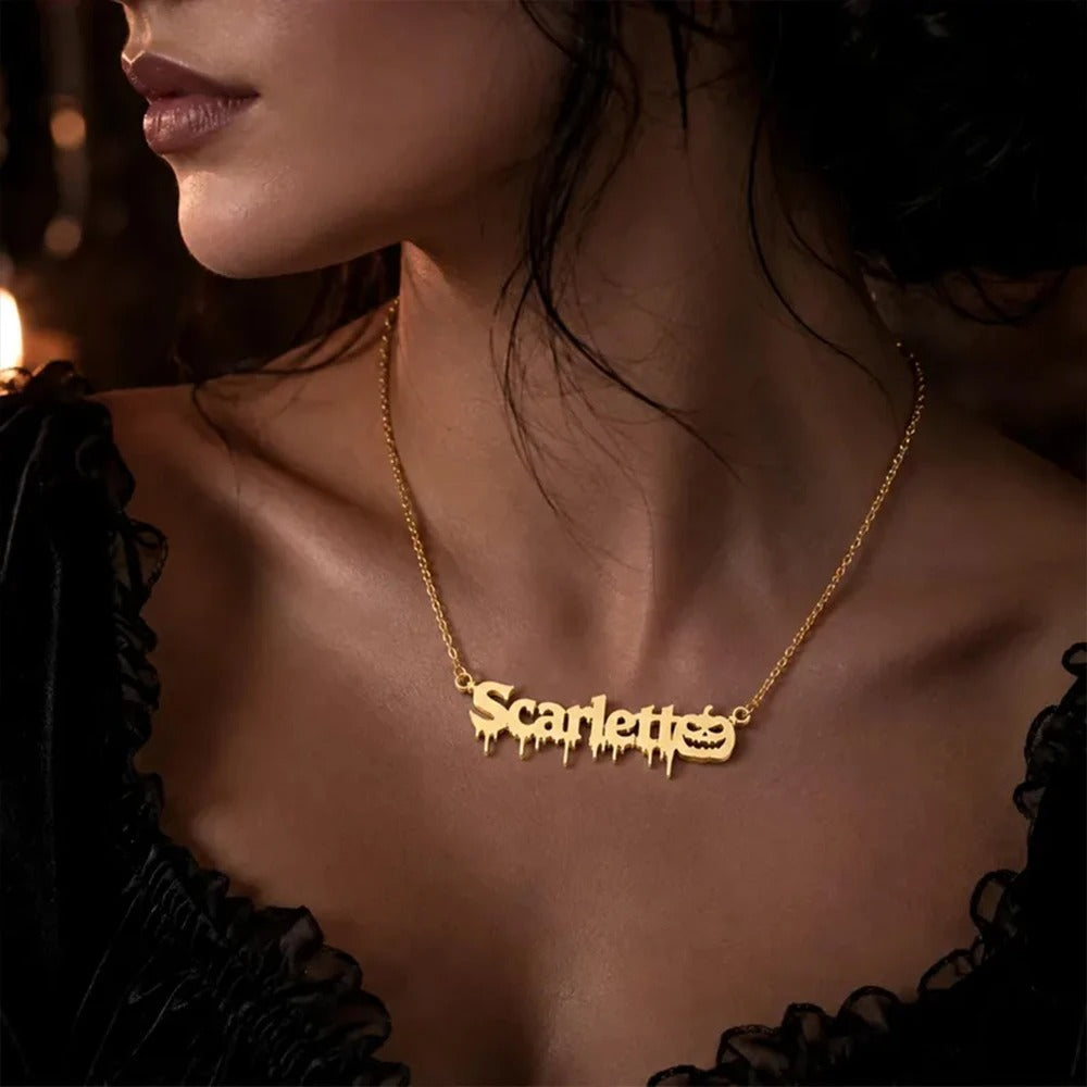 Personalised Halloween Name Necklace