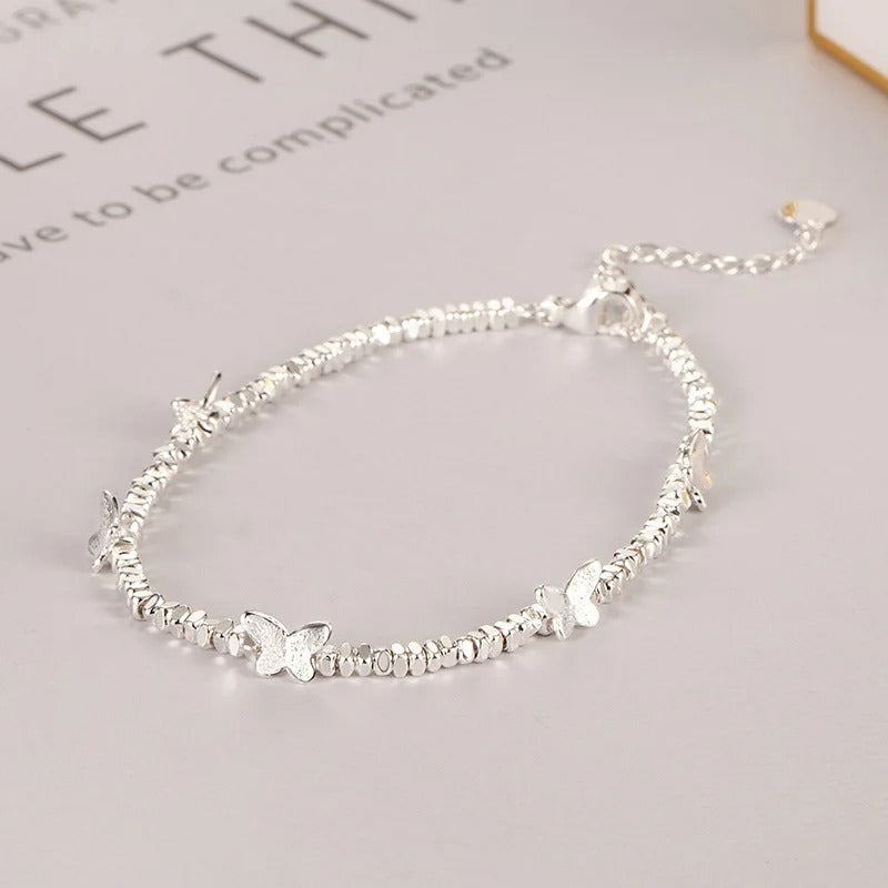Butterfly Charm Beaded Bracelet for Women