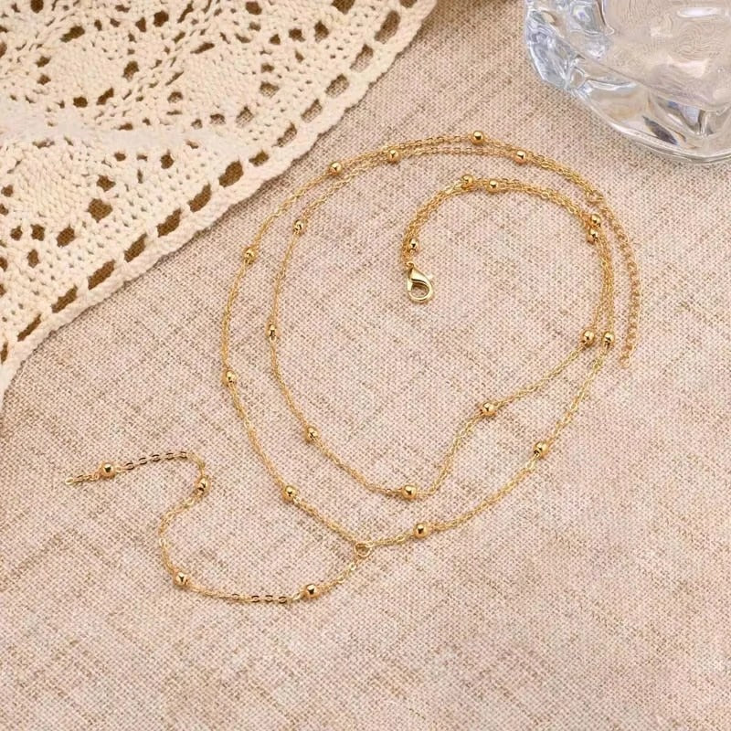 Layered Y-Shaped Lariat Necklace for Women